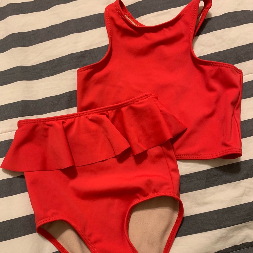 Kortni Jeane tomato red 2/3 swim suit